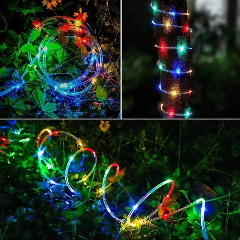 Solar LED Rope Lights, 300 LEDs, 8 Lighting Modes, Waterproof Outdoor Christmas Lights for Garden and Patio Decor 7