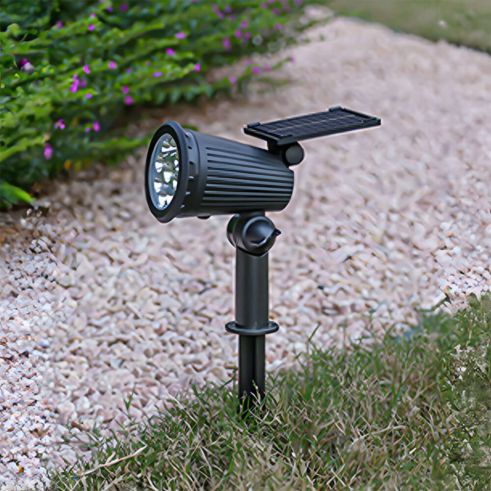 Solar Powered Outdoor Floor Light – Modern Black Design, 30.5CM Height, Weather Resistant Solar Garden Lights for Pathways and Patios 0