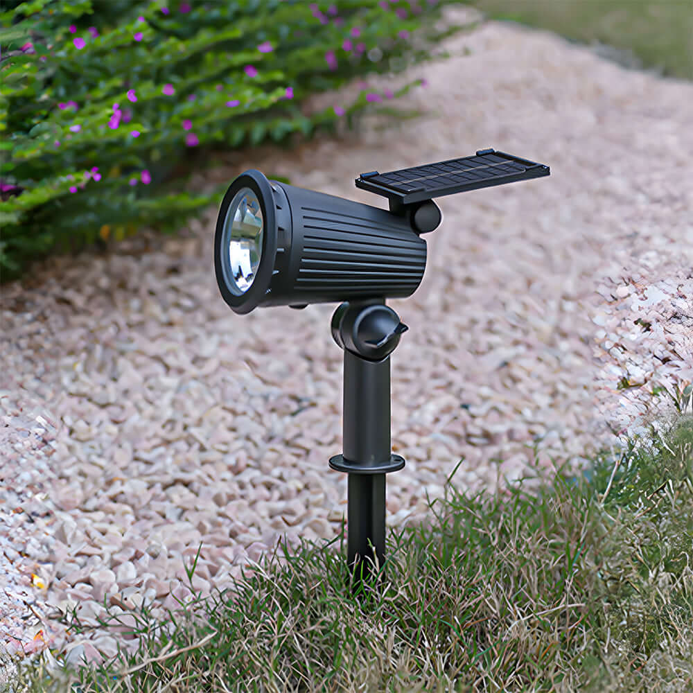 Solar Powered Outdoor Floor Light – Modern Black Design, 30.5CM Height, Weather Resistant Solar Garden Lights for Pathways and Patios 1