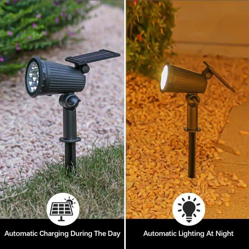 Solar Powered Outdoor Floor Light – Modern Black Design, 30.5CM Height, Weather Resistant Solar Garden Lights for Pathways and Patios 7