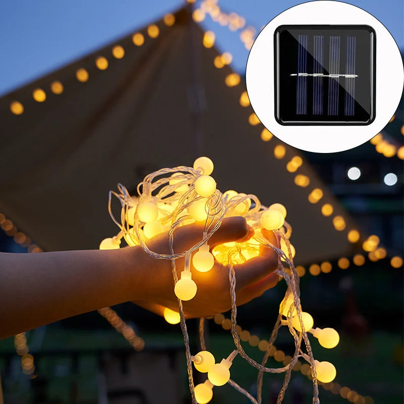 Solar Powered Outdoor String Lights – Colorful LED Fairy Lights with Weatherproof Design for Gardens and Parties 6
