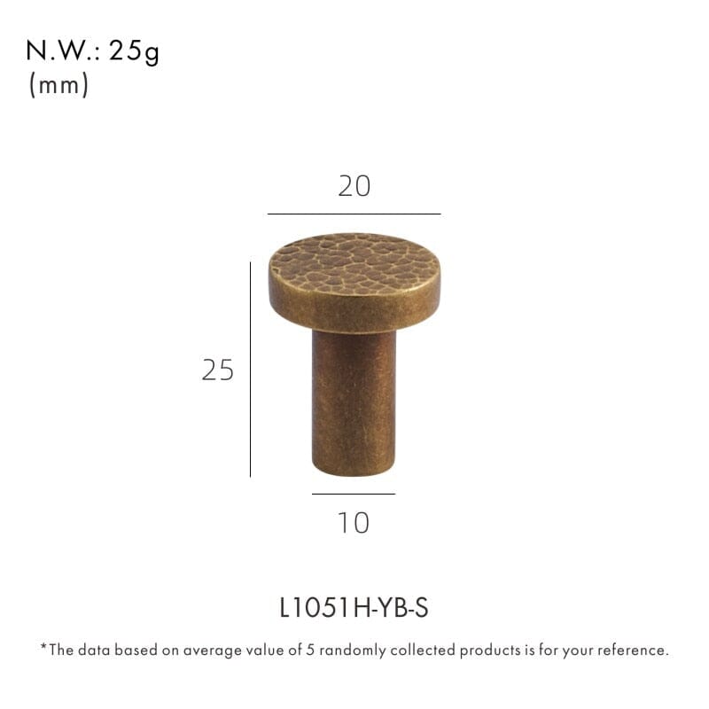 Solid Brass Aztec Pull Handle with Hammered Pattern – Elegant Kitchen Cabinet and Drawer Handle for Modern Interiors 0