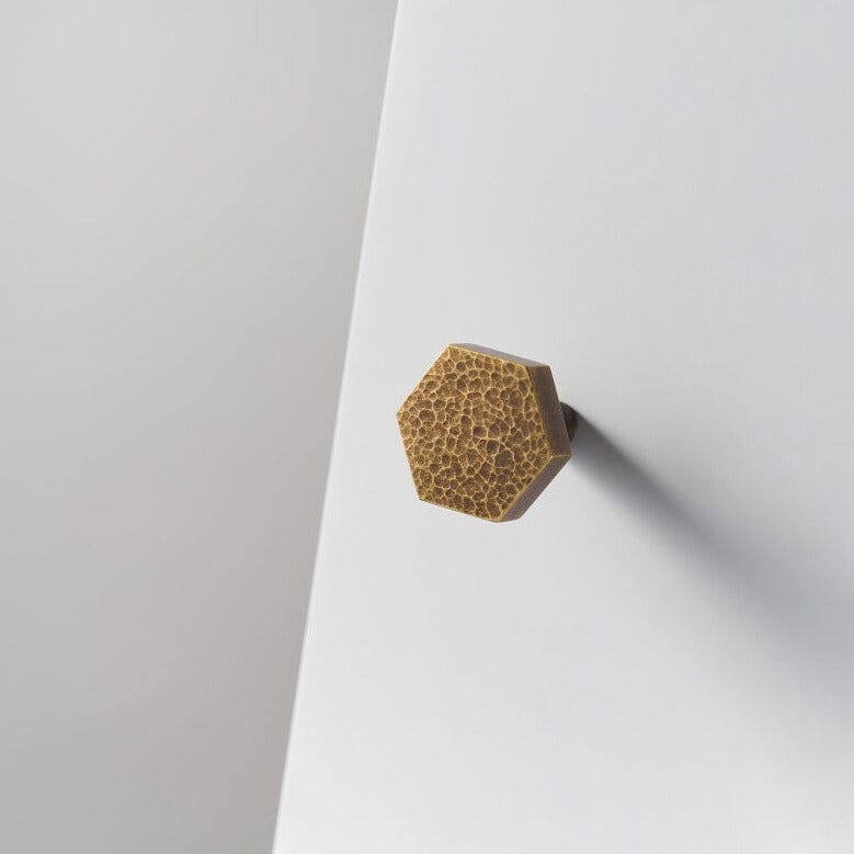 Solid Brass Aztec Pull Handle with Hammered Pattern – Elegant Kitchen Cabinet and Drawer Handle for Modern Interiors 4