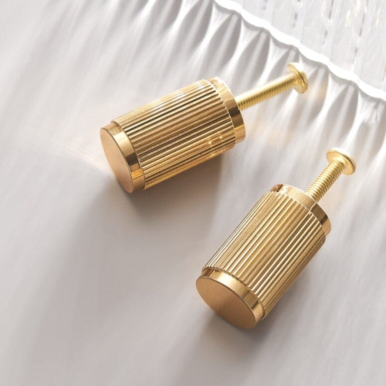 Solid Brass Door Handle with Stripe Pattern – Elegant Kitchen and Internal Door Handle for Modern Interiors 3