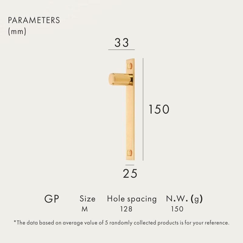 Solid Brass Door Handle with Stripe Pattern – Elegant Kitchen and Internal Door Handle for Modern Interiors 5