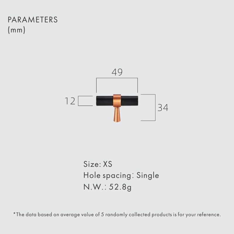 Solid Brass Pull Handle with Copper Plated Finish – Modern Kitchen Cabinet Handle for Doors and Furniture 0