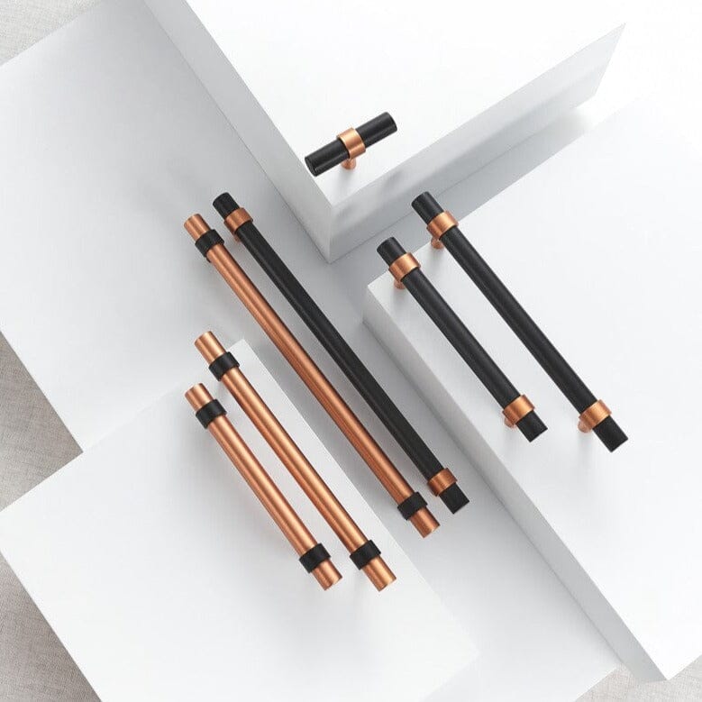 Solid Brass Pull Handle with Copper Plated Finish – Modern Kitchen Cabinet Handle for Doors and Furniture 1