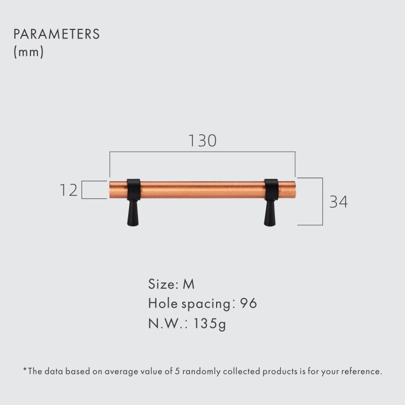 Solid Brass Pull Handle with Copper Plated Finish – Modern Kitchen Cabinet Handle for Doors and Furniture 12