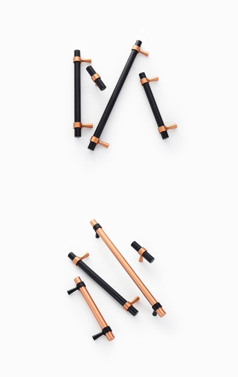 Solid Brass Pull Handle with Copper Plated Finish – Modern Kitchen Cabinet Handle for Doors and Furniture 4