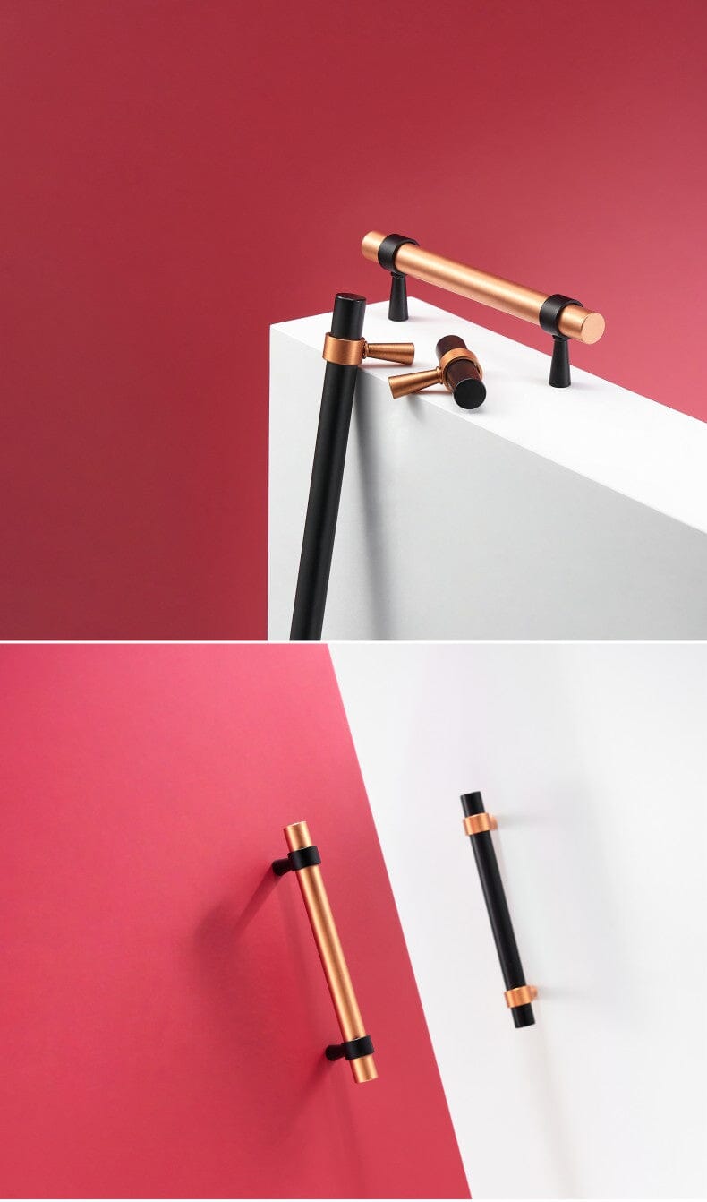 Solid Brass Pull Handle with Copper Plated Finish – Modern Kitchen Cabinet Handle for Doors and Furniture 5