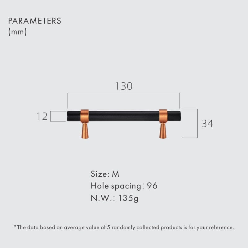 Solid Brass Pull Handle with Copper Plated Finish – Modern Kitchen Cabinet Handle for Doors and Furniture 6