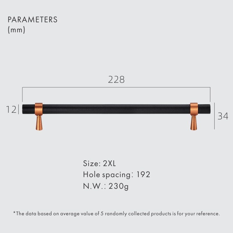 Solid Brass Pull Handle with Copper Plated Finish – Modern Kitchen Cabinet Handle for Doors and Furniture 7