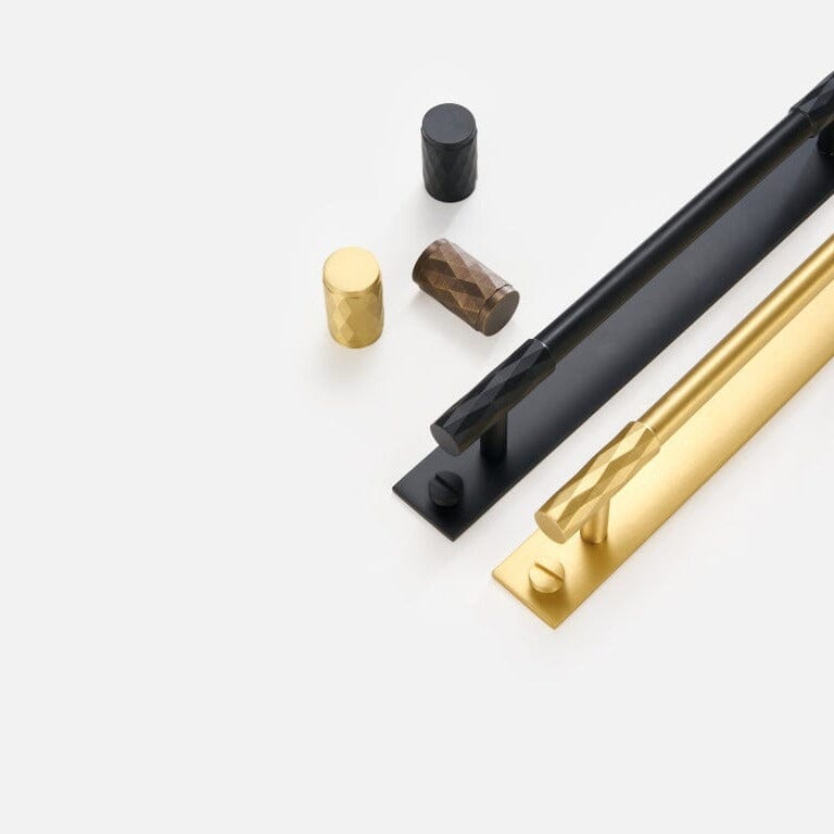 Solid Brass Pull Handle with Diamond Pattern – Matt Brushed Nickel Finish for Kitchen Cabinet Doors and Furniture 3