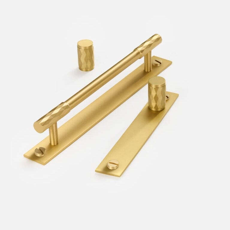 Solid Brass Pull Handle with Diamond Pattern – Matt Brushed Nickel Finish for Kitchen Cabinet Doors and Furniture 4