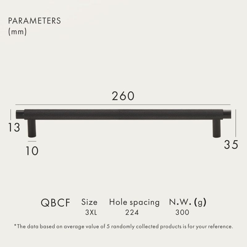 Solid Brass Pull Handle with Knurled Pattern – Kitchen Cabinet Handle in Multiple Finishes and Sizes 11