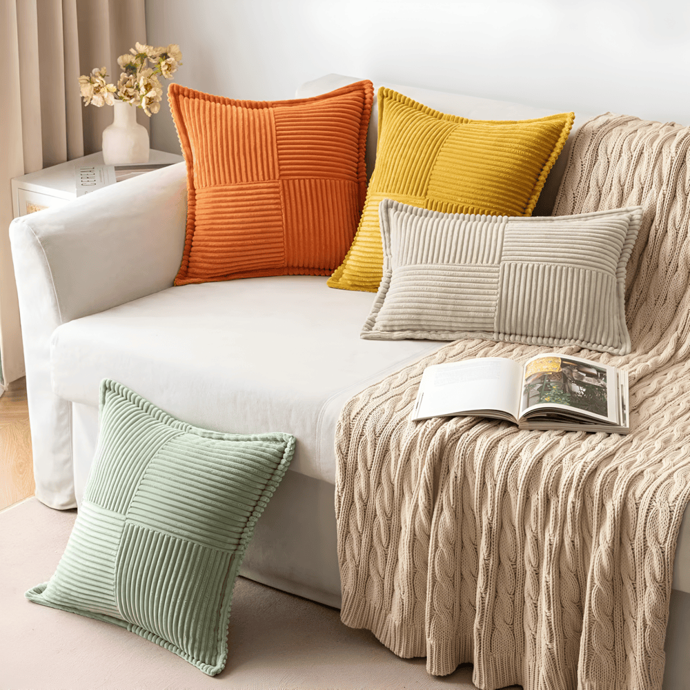 Stain-Resistant Polyester Cushion Cover 45x45 cm – Elegant Plain Design for Living Room and Office 1