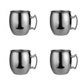 4 pieces, smooth red brass