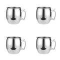 4 Pieces Smooth Silver
