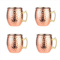 4 pieces hammered rose gold