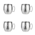 4 pieces hammered silver
