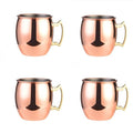 4 pieces smooth rose gold.