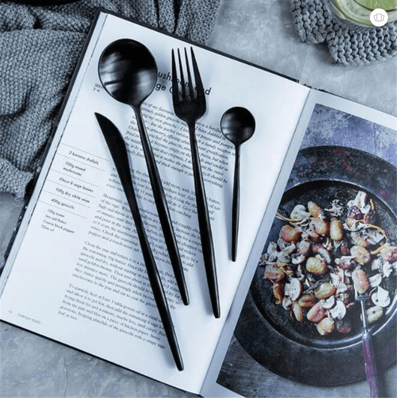 Stainless Steel Cutlery Set – 16 or 20 Pieces in Black, Silver, Gold, Rose Gold – Modern Dining Utensils 1