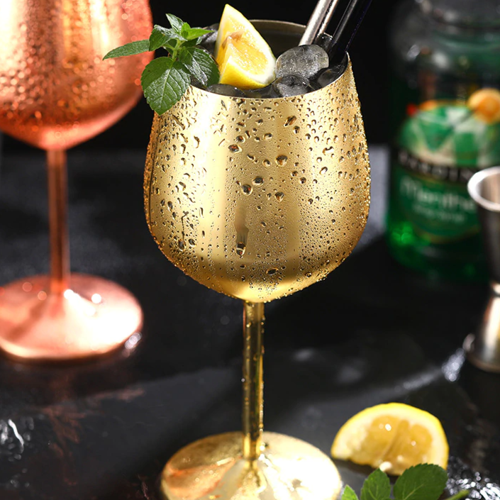 Stainless Steel Glass Set - 500ml Unbreakable Drinkware for Cocktails, Desserts, and Fruit Salads - Dishwasher Safe 3