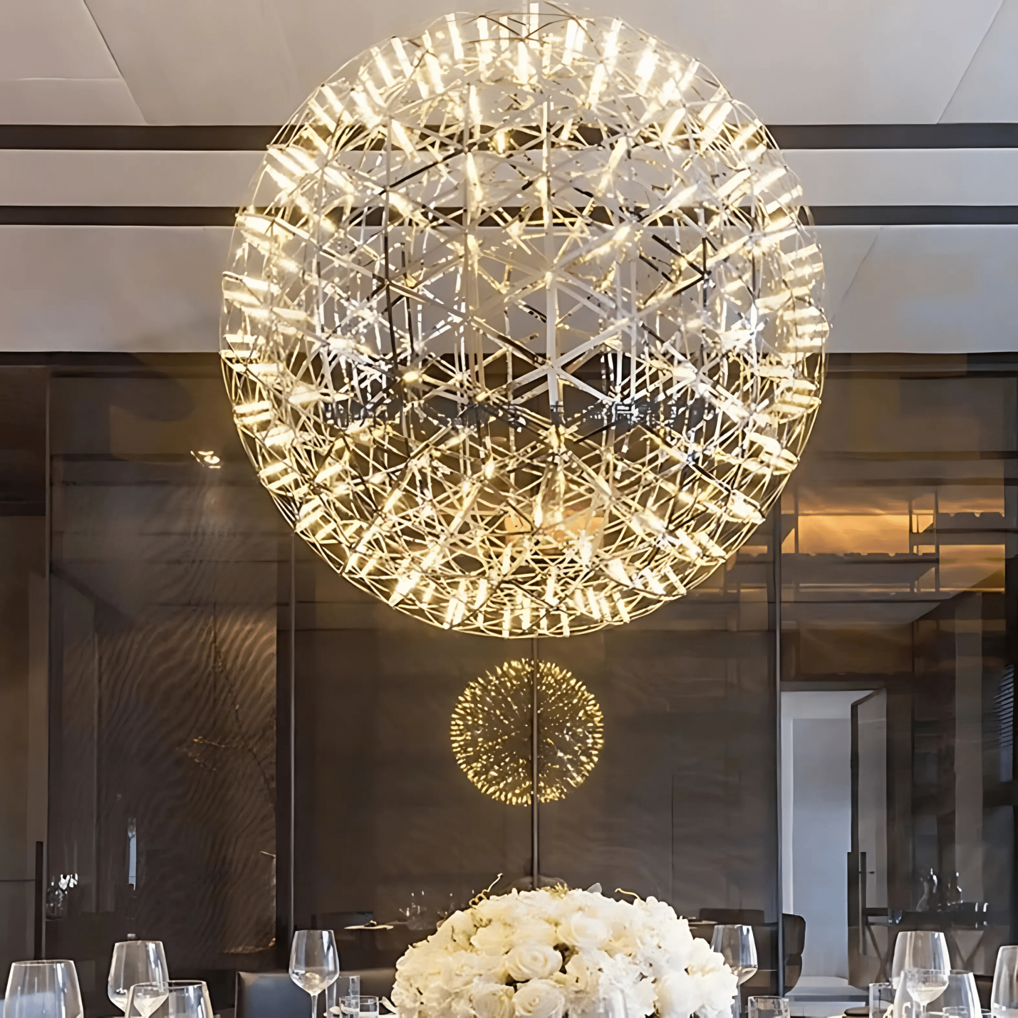 Starburst Pendant Light in Chrome or Gold Finish – Modern Ceiling Light Fixture for Kitchen and Home Decor 5