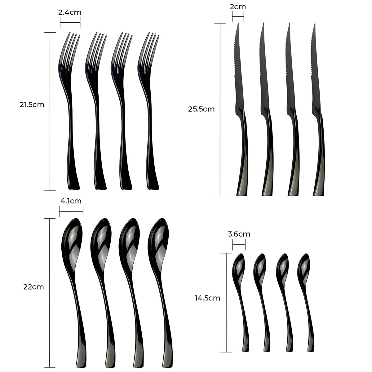 Stylish Stainless Steel Cutlery Set with Ergonomic Design – Available in Multiple Finishes for Elegant Dining