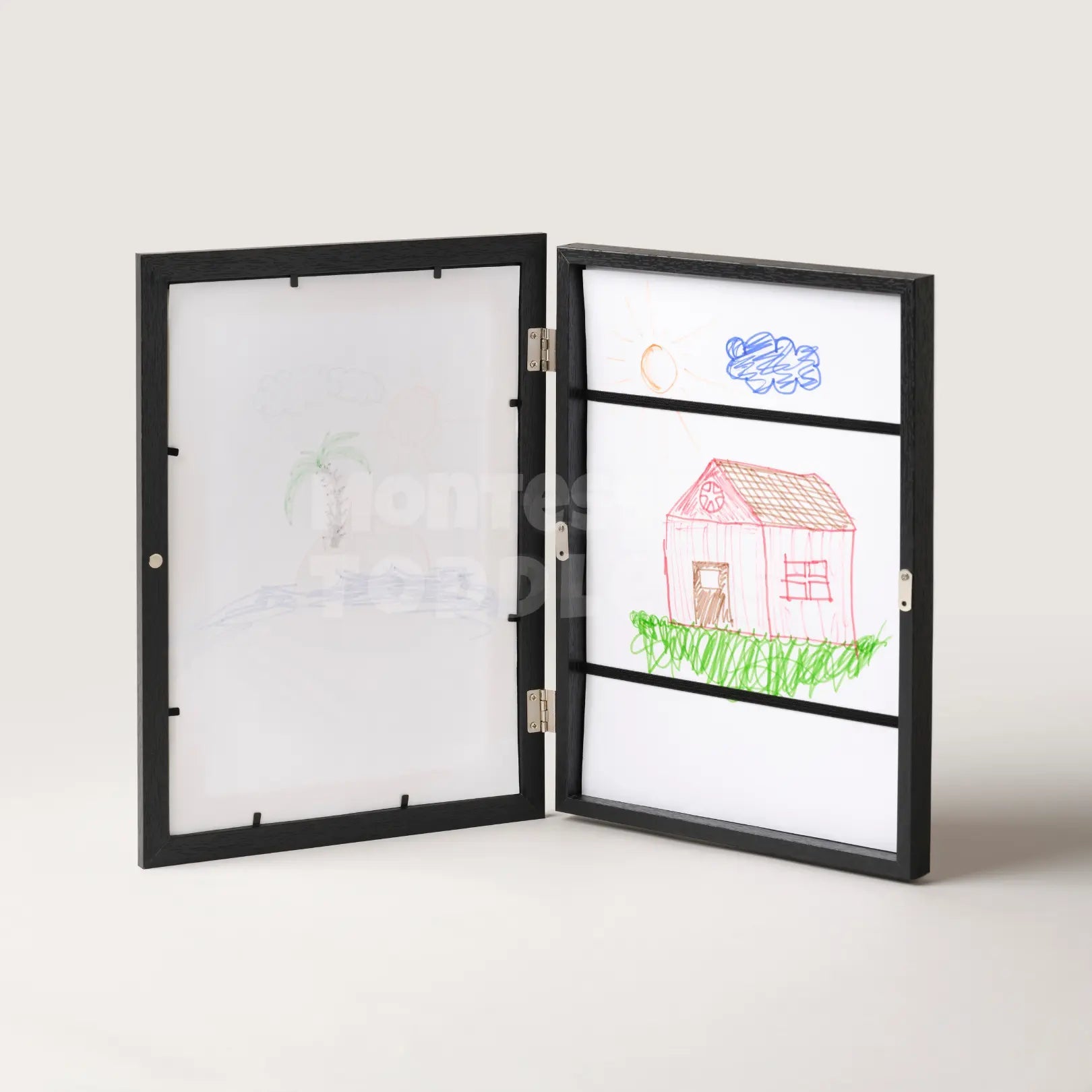 Toddler Art Display Frame for A4 and A3 Drawings - Front Opening Design, Child-Friendly Gallery Storage Solution 2