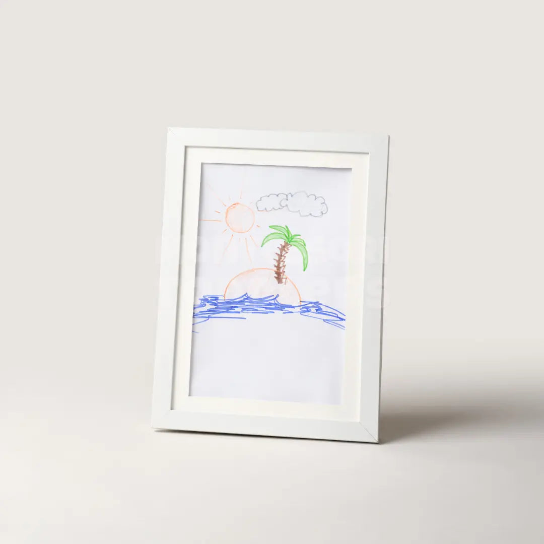 Toddler Art Display Frame for A4 and A3 Drawings - Front Opening Design, Child-Friendly Gallery Storage Solution 7