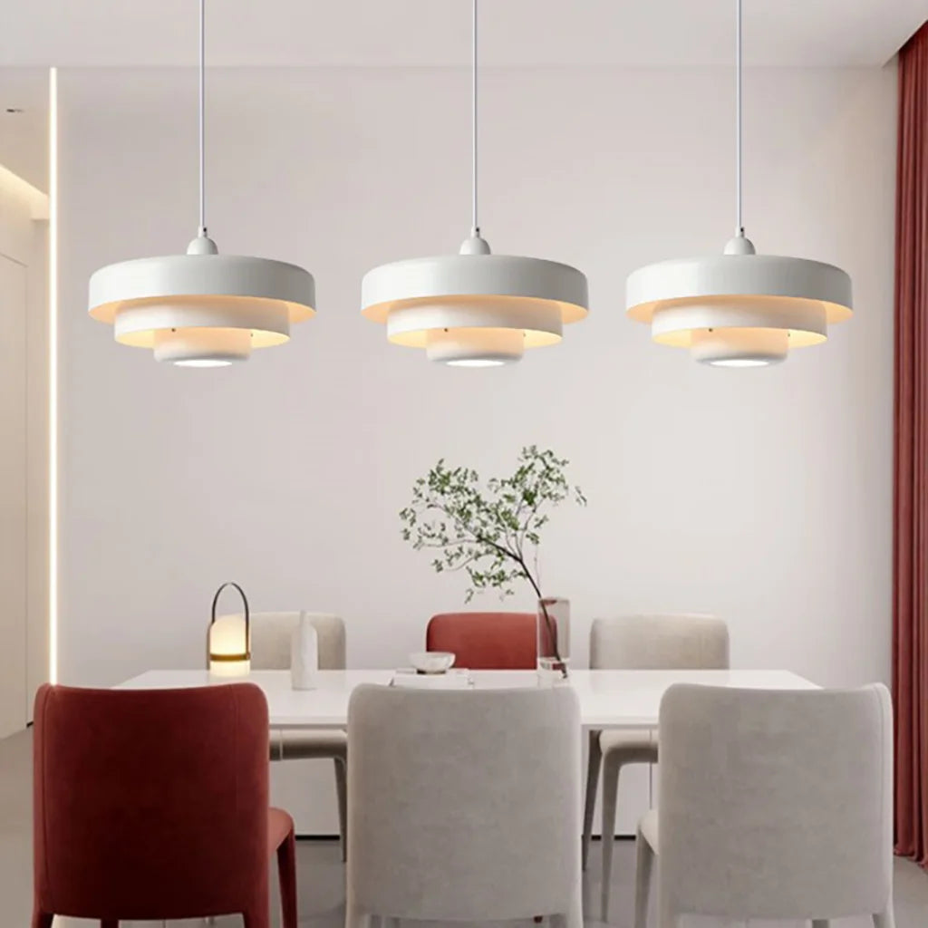 Triple Layer Disc Pendant Light – Modern Kitchen Ceiling Fixture for Stylish Interiors, Adjustable Height, Energy Efficient 8