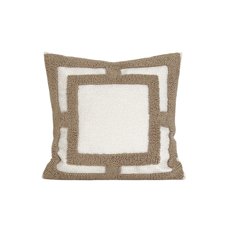 Tufted Cushion Cover in Linen Blend, 50x50 cm – Stylish Sofa Cushion Covers for Elegant Home Decor 1