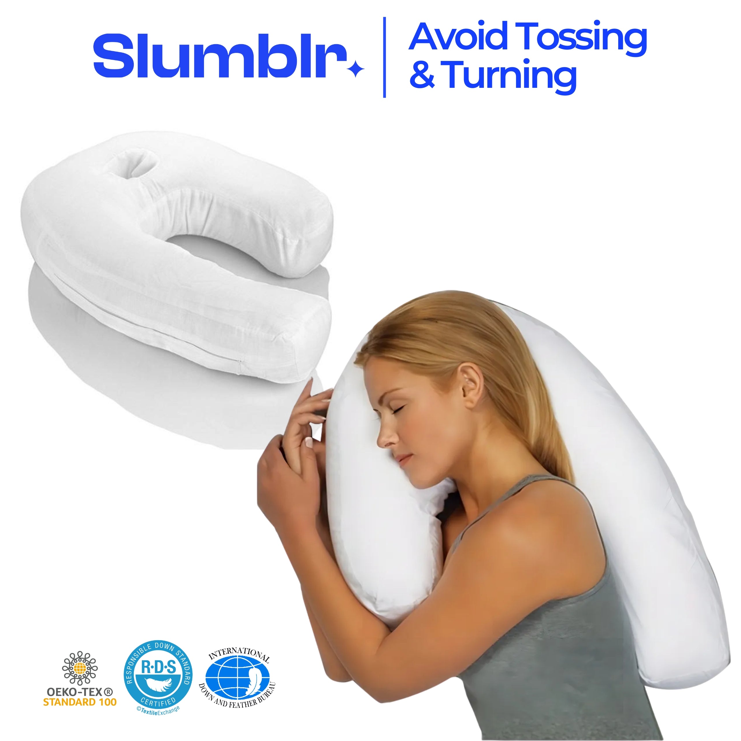 U-Shape Contour Pillow for Side Sleepers – Ergonomic Memory Foam with Ear Space for Neck Pain Relief 0