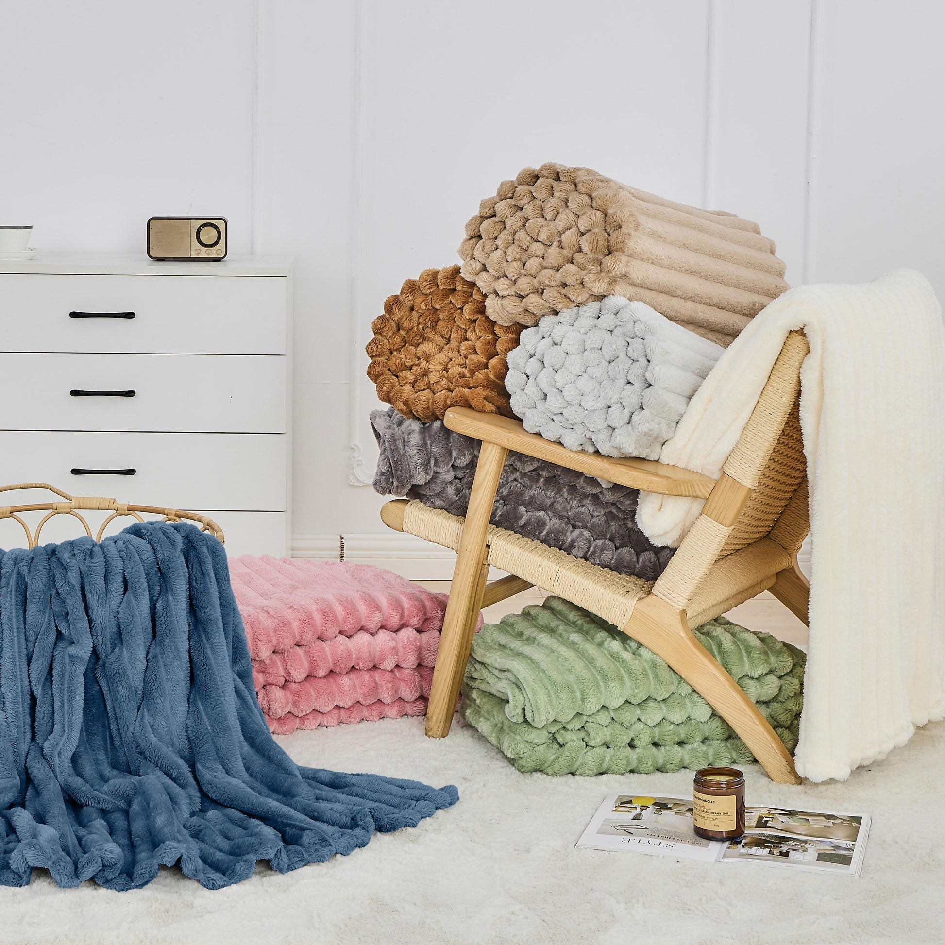 Ultra-Soft Plush Blanket, Cozy Throw for Ultimate Comfort, 50 x 60 Inches, Lightweight, Machine Washable, Multiple Colors Available