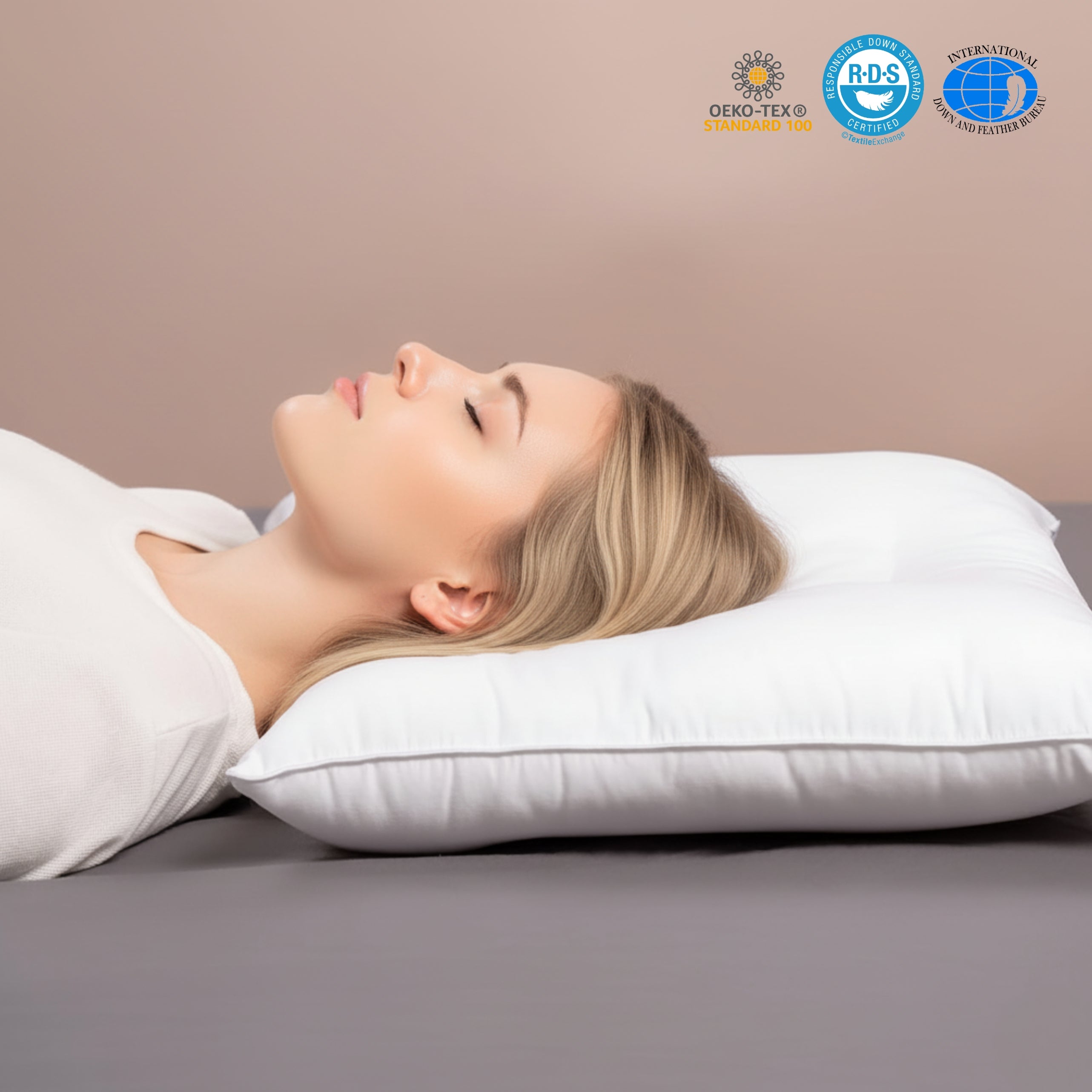 Ultra-Thin Pure Cotton Pillow for Side Sleepers - Best Pillow for Neck Pain with Low Loft Design and Hypoallergenic Cover 2
