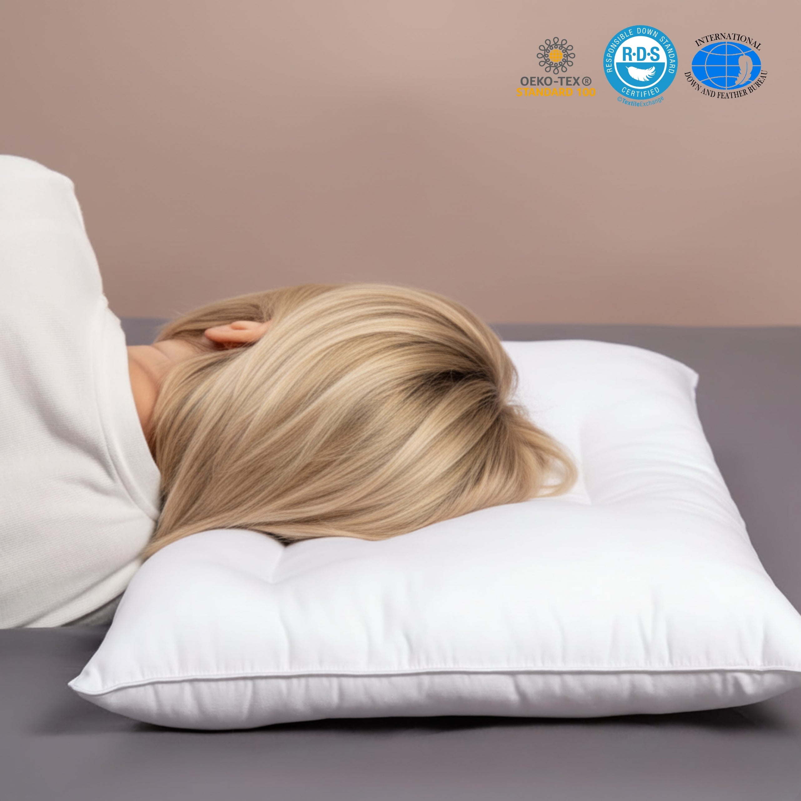 Ultra-Thin Pure Cotton Pillow for Side Sleepers - Best Pillow for Neck Pain with Low Loft Design and Hypoallergenic Cover 3