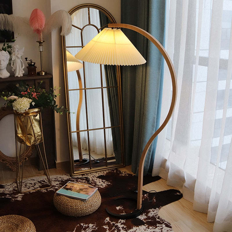 Unique LED Floor Lamp with Metal and Fabric Design for Living Room, Bedroom, and Dining Room 7