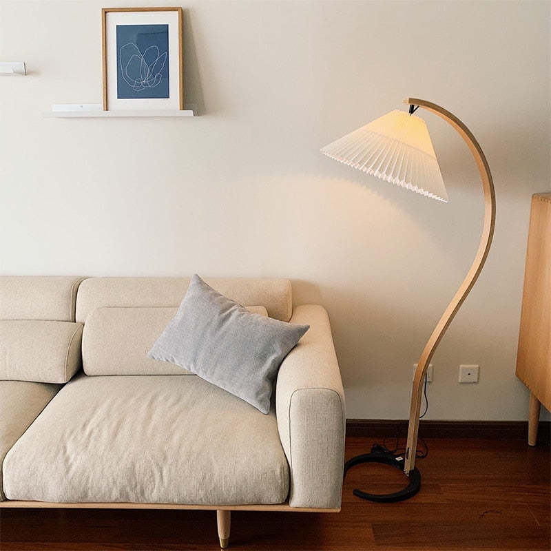 Unique LED Floor Lamp with Metal and Fabric Design for Living Room, Bedroom, and Dining Room 8