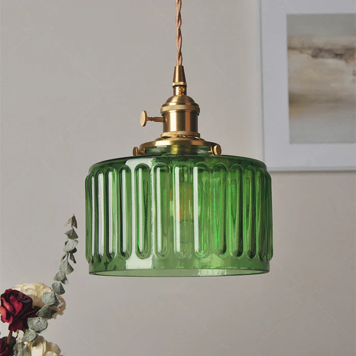 Vintage Crystal Pendant Lamp – Adjustable Glass Pendant Lighting for Elegant Home Décor 0