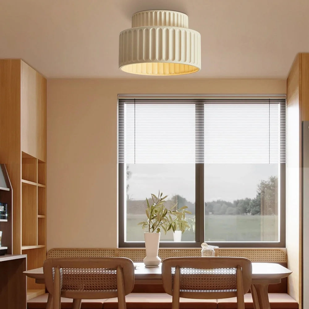 Vintage Flush Mount Ceiling Light Fixture with Clear Glass Shade – Elegant Antique Brass Design for Home Décor 1