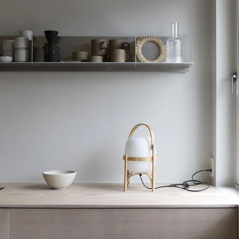 Vintage Glass Table Lamp with Adjustable Brightness – Classic Lantern Design for Living Room and Bedroom 3