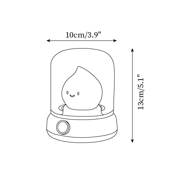Vintage Kerosene Lamp Style LED Night Light with Adjustable Brightness and USB-C Port – Warm White 3000K 4