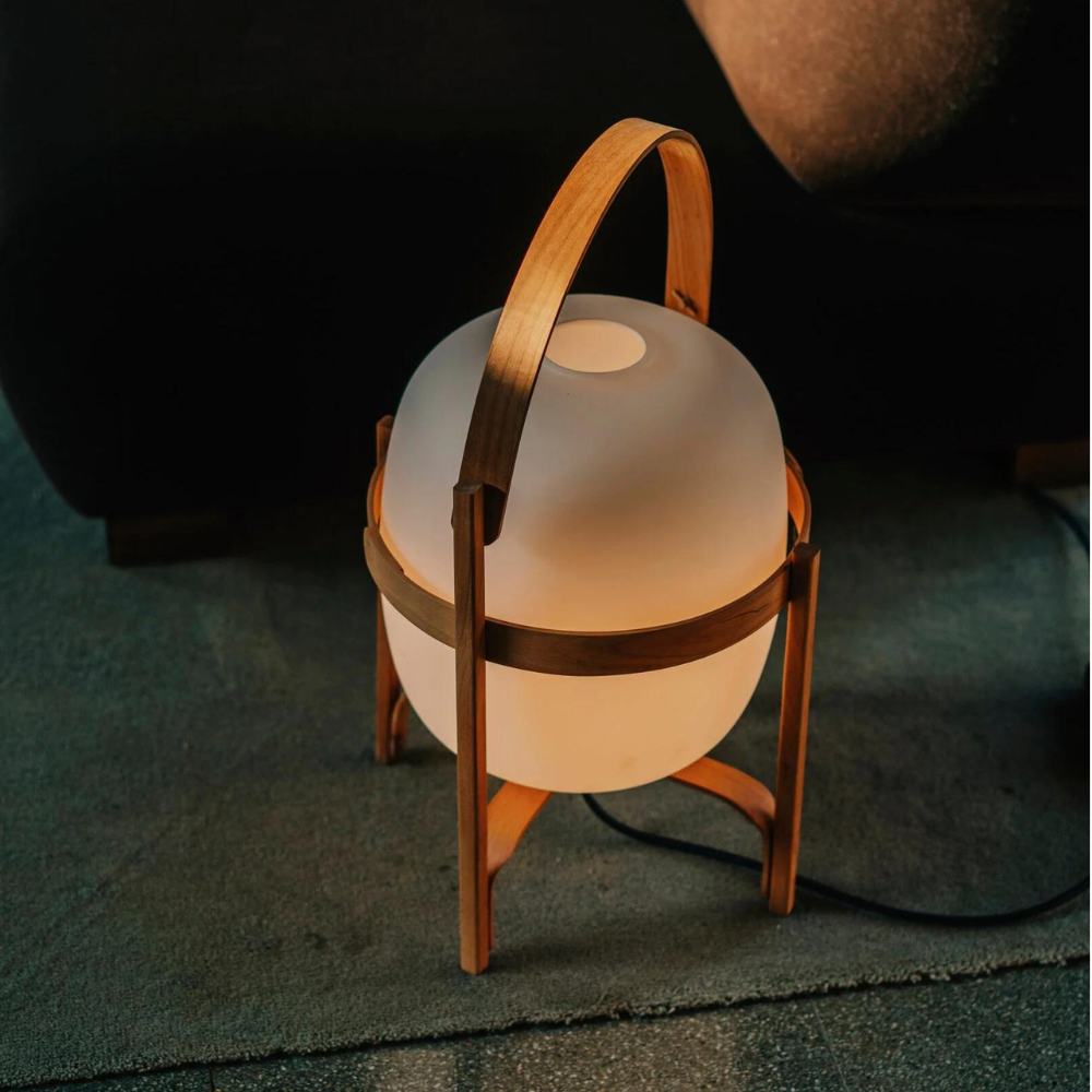 Vintage Lantern Table Lamp with Adjustable Brightness – Elegant Glass Design for Bedroom and Living Room Use 4
