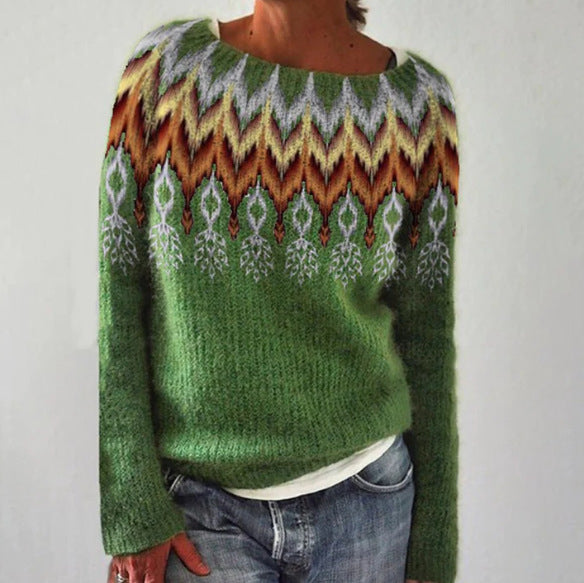 Vintage Norwegian Women's Sweater – Warm Knitwear in Figure-Hugging Fit for Fall and Winter 4
