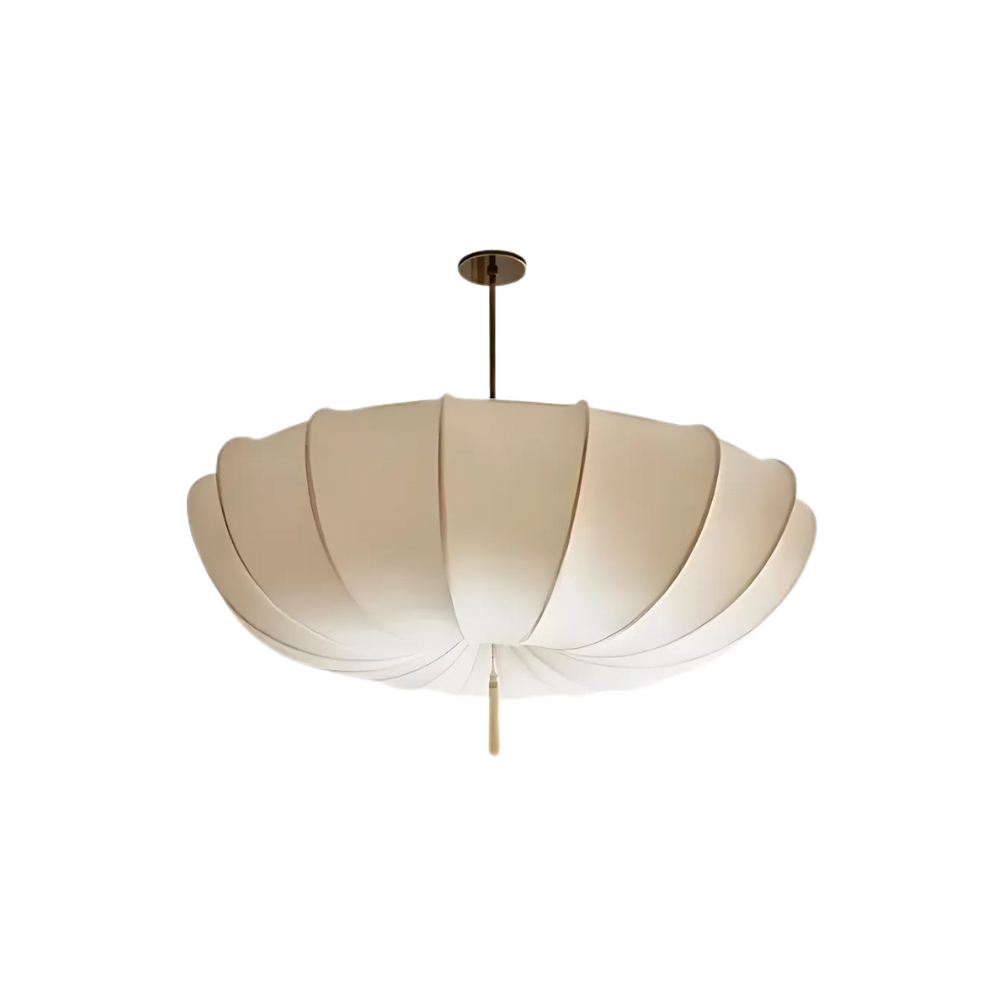 Wabi-Sabi Chandelier Light in Soft Cream – Handcrafted Organic Design for Serene Spaces 0