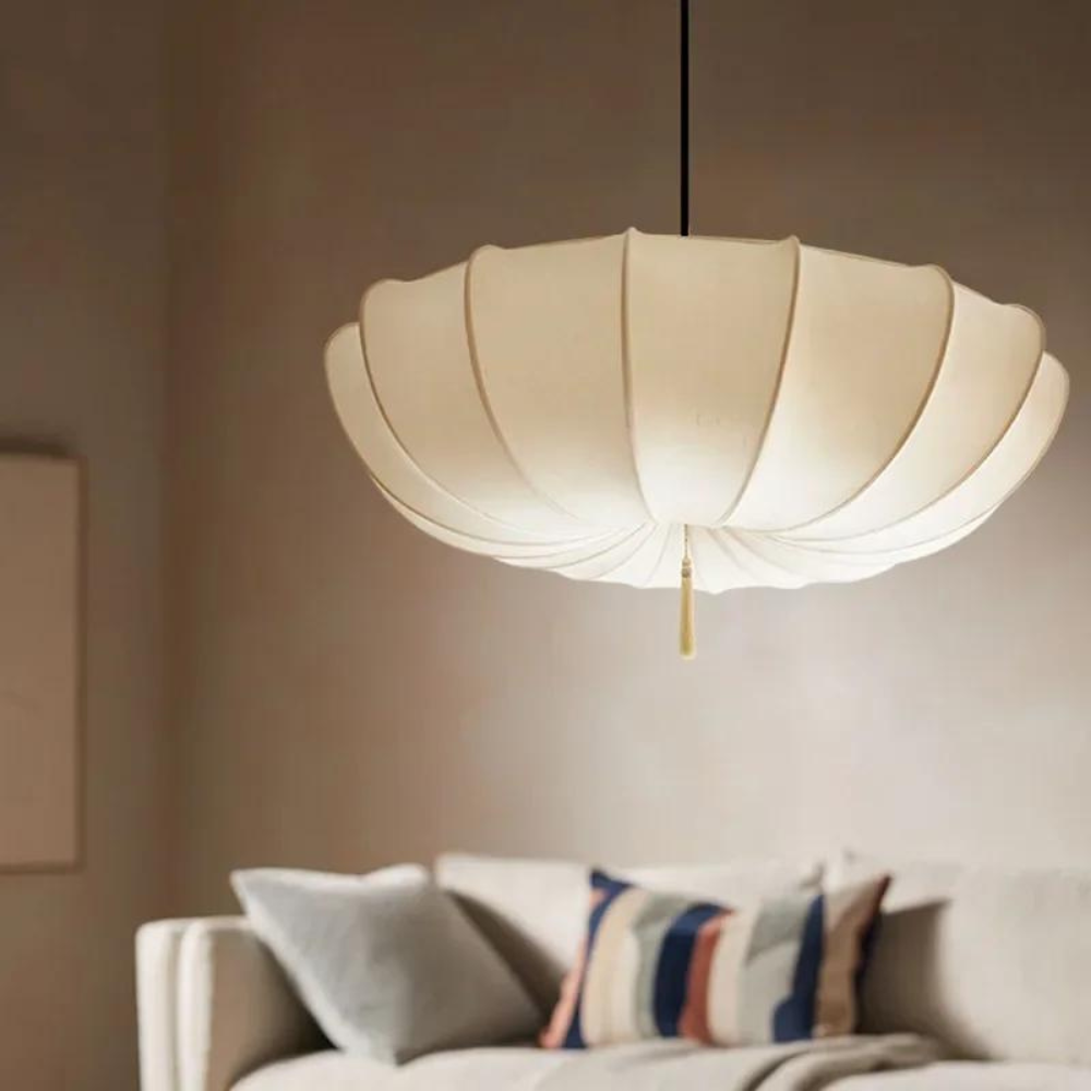 Wabi-Sabi Chandelier Light in Soft Cream – Handcrafted Organic Design for Serene Spaces 3