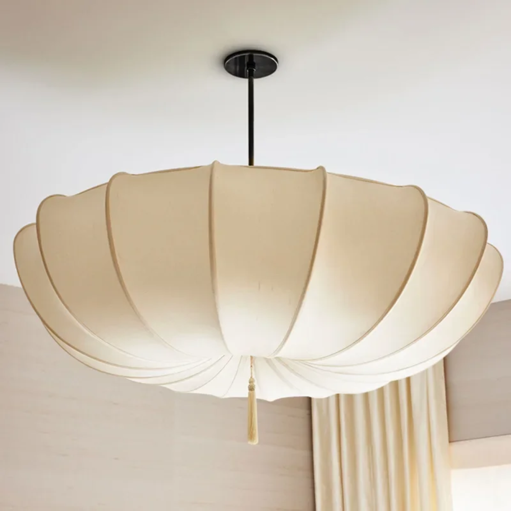Wabi-Sabi Chandelier Light in Soft Cream – Handcrafted Organic Design for Serene Spaces 4
