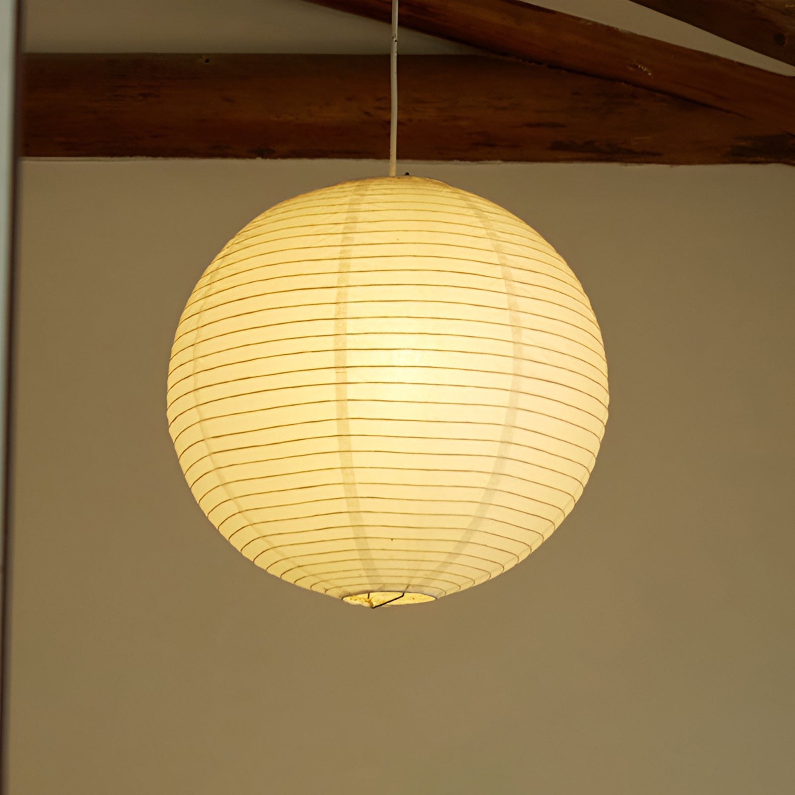 Washi Paper and Bamboo Ceiling Light Fixture – Adjustable Pendant Lamp for Modern Indoor Spaces, Warm Glow Lighting 14