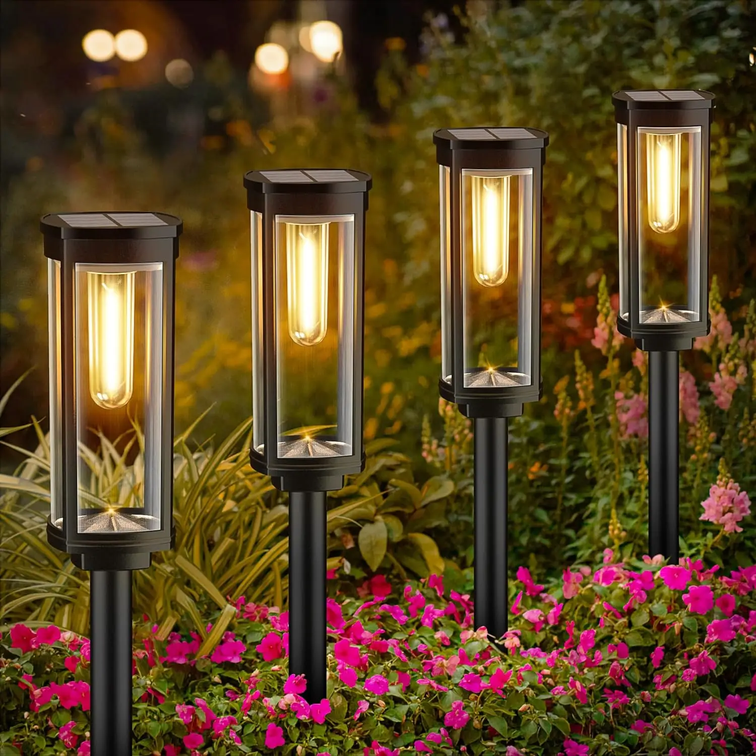Waterproof Solar Lantern for Garden - Eco-Friendly Outdoor Solar Lamp with LED Light, Easy Installation, and Durable Design 0